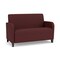 Lesro Siena Lounge Reception Loveseat, Walnut, RF Nebbiolo Upholstery SN1501 - alternate 1